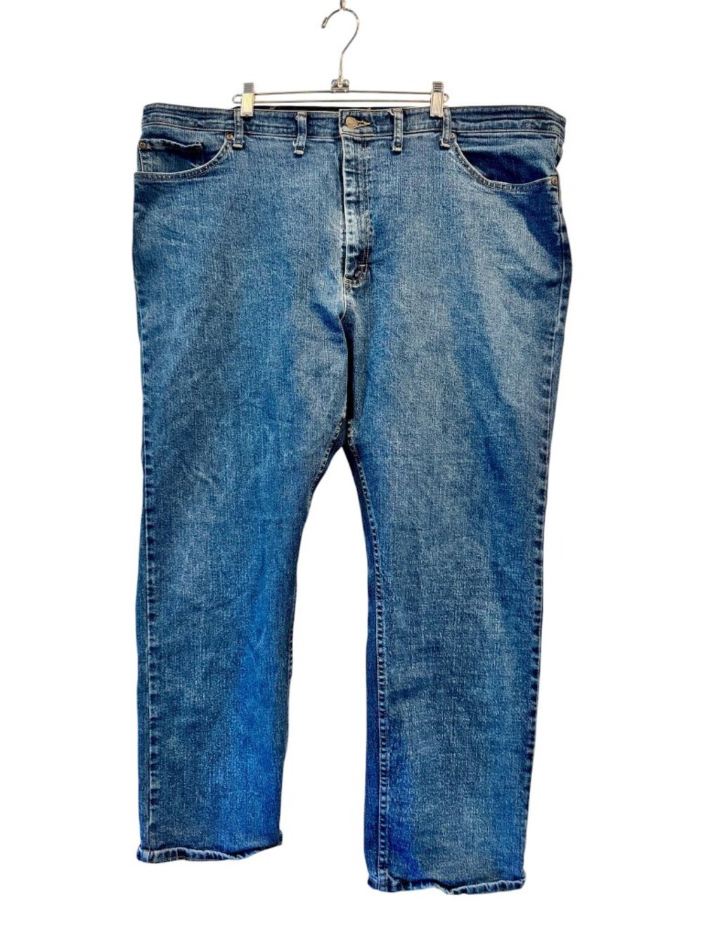 Wrangler Authentics Men’s Comfort Flex Waist Relaxed Fit Jeans 46x30 Blue EUC